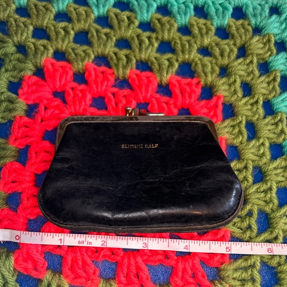 Vintage Calf Leather Black Coin Purse - Picture 7 of 7
